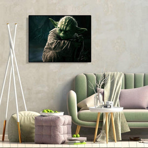 Portrait de Yoda - peinture en diamant complet - 40x30cm