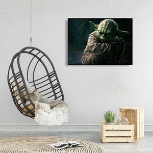 Portrait de Yoda - peinture en diamant complet - 40x30cm