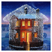 Charger l&#39;image dans la galerie, Maisons de neige - peinture en diamant complet - 30x30cm
