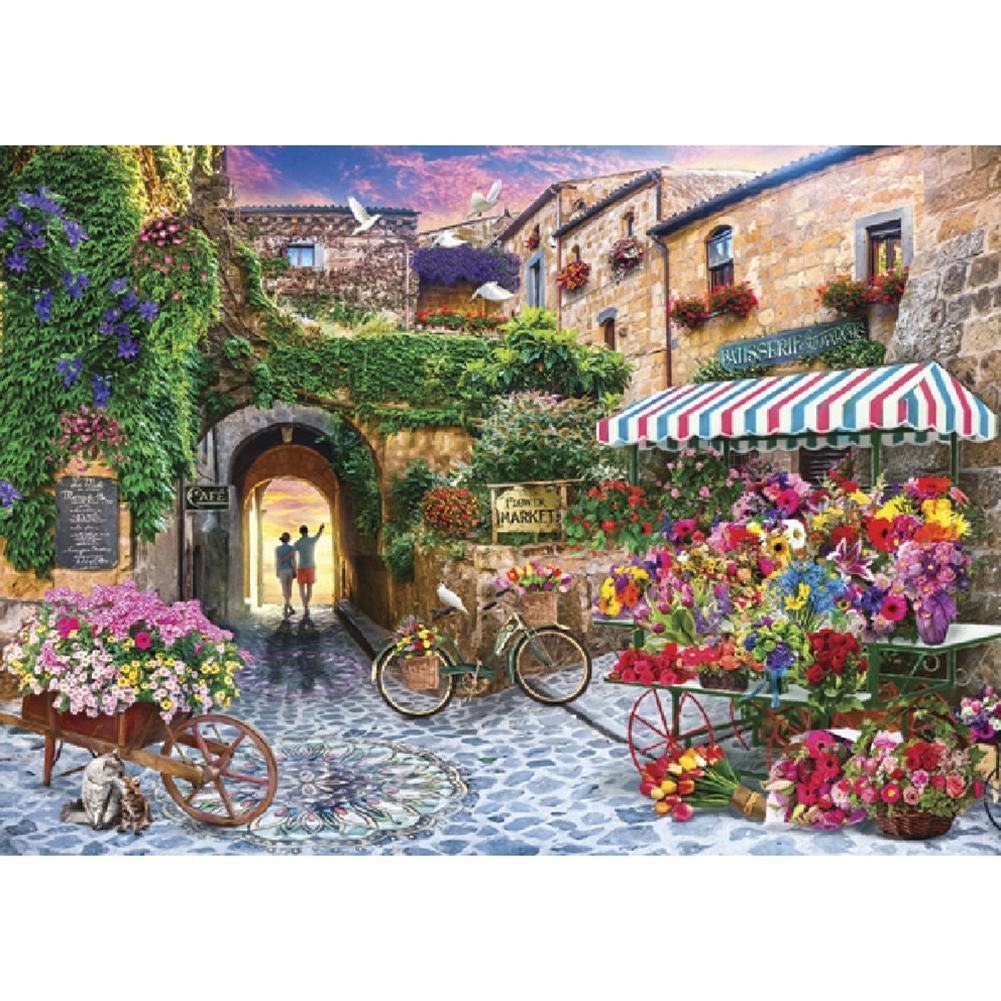 Rue de fleur - peinture complète de diamant - 30x40cm
