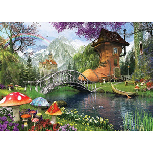 Maison de chaussure - peinture complète de diamant - 30x40cm