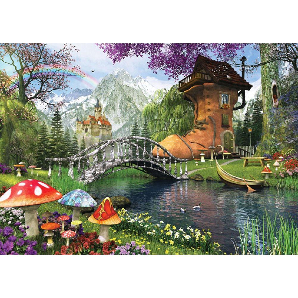 Maison de chaussure - peinture complète de diamant - 30x40cm