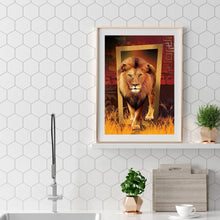 Charger l&#39;image dans la galerie, Lion féroce - peinture complète de diamant - 30x40cm

