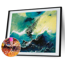 Charger l&#39;image dans la galerie, Voilier - peinture diamant pleine - 30x40cm
