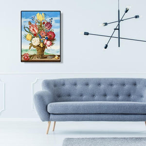 Fleurart bleu de ciel - peinture complète de diamant - 30x40cm