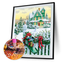 Charger l&#39;image dans la galerie, Maison de neige - peinture complète de diamant - 30x40cm
