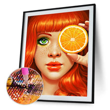 Charger l&#39;image dans la galerie, Orange girlart - peinture en diamant complet - 30x40cm
