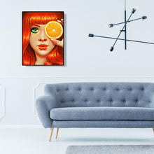 Charger l&#39;image dans la galerie, Orange girlart - peinture en diamant complet - 30x40cm
