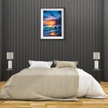 Charger l&#39;image dans la galerie, Vagues de roulement - diamant rond complet - 30x40cm
