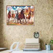 Charger l&#39;image dans la galerie, Cheval de course - diamant rond complet - 40x30cm
