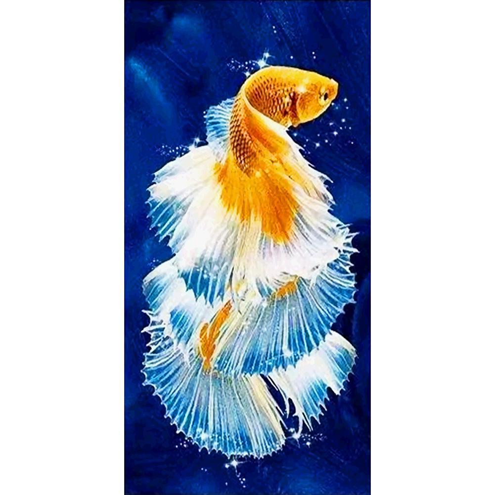 5D diamant peinture poissons foret complet - 45x85cm