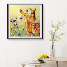 Charger l&#39;image dans la galerie, Cerf d’herbe - diamant rond complet - 30x30cm
