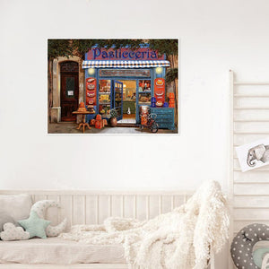 Magasin d’alimentation - diamant rond complet - 30x40cm