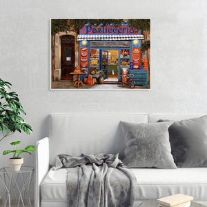 Magasin d’alimentation - diamant rond complet - 30x40cm