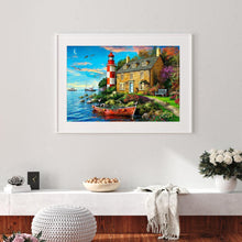 Charger l'image dans la galerie, Maison de bord de mer - diamant rond complet - 30x40cm
