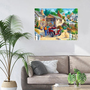 Village sans rond - diamant rond complet - 30x40cm