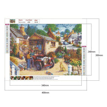 Charger l&#39;image dans la galerie, Village sans rond - diamant rond complet - 30x40cm
