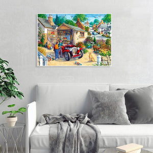 Village sans rond - diamant rond complet - 30x40cm