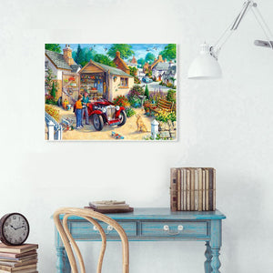 Village sans rond - diamant rond complet - 30x40cm