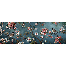 Charger l&#39;image dans la galerie, Oiseau de fleur - peinture ronde complète de diamant - 80x30cm
