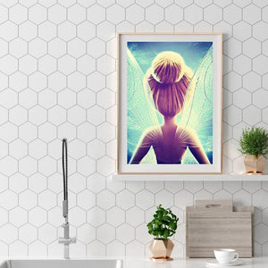 Fille de beauté - diamant rond complet - 30x40cm