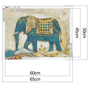 Éléphant - peinture complète de diamant - 50x65cm