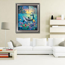 Charger l&#39;image dans la galerie, Cheval de dauphin - peinture complète de diamant - 30x40cm
