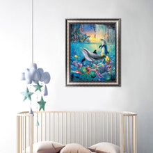Charger l&#39;image dans la galerie, Cheval de dauphin - peinture complète de diamant - 30x40cm
