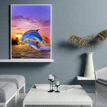 Charger l&#39;image dans la galerie, Cheval de dauphin - peinture complète de diamant - 30x40cm
