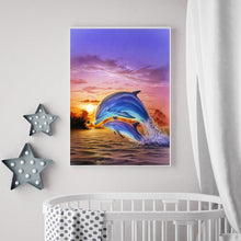 Charger l&#39;image dans la galerie, Cheval de dauphin - peinture complète de diamant - 30x40cm

