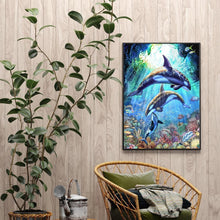 Charger l&#39;image dans la galerie, Cheval de dauphin - peinture complète de diamant - 30x40cm
