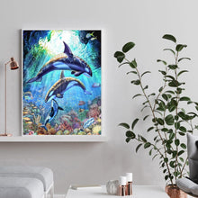Charger l&#39;image dans la galerie, Cheval de dauphin - peinture complète de diamant - 30x40cm
