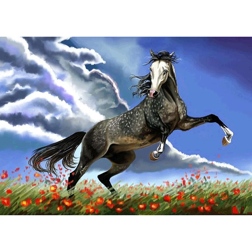 Cheval sauvage - peinture complète de diamant - 30x40cm
