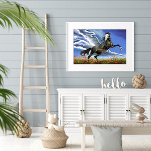Cheval sauvage - peinture complète de diamant - 30x40cm