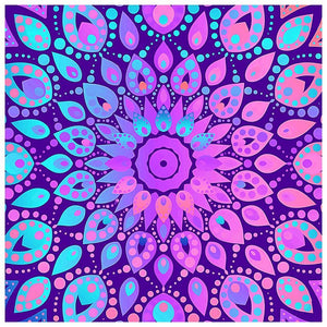 Mandala abstrait - peinture complète de diamant - 30x30cm