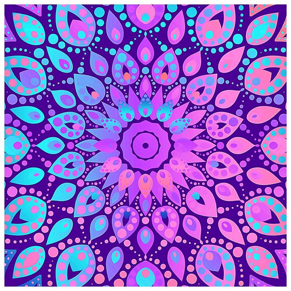 Mandala abstrait - peinture complète de diamant - 30x30cm
