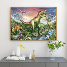Charger l&#39;image dans la galerie, Dinosaur world - peinture complète en diamant - 30x40cm
