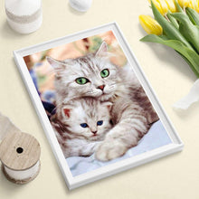 Charger l&#39;image dans la galerie, Chat étreignant - peinture complète de diamant - 30x40cm
