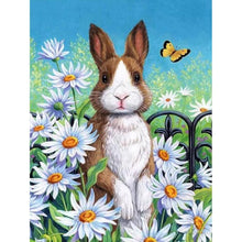 Charger l&#39;image dans la galerie, Lapin dans la stupéfaction - diamant rond complet - 30x40cm
