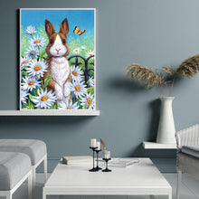 Charger l&#39;image dans la galerie, Lapin dans la stupéfaction - diamant rond complet - 30x40cm

