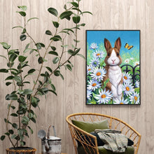 Charger l&#39;image dans la galerie, Lapin dans la stupéfaction - diamant rond complet - 30x40cm
