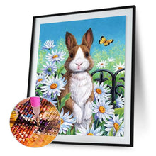 Charger l&#39;image dans la galerie, Lapin dans la stupéfaction - diamant rond complet - 30x40cm
