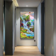 Charger l&#39;image dans la galerie, Chute d’eau - peinture complète en diamant - 85x45cm
