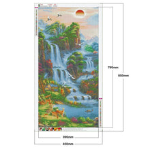 Charger l&#39;image dans la galerie, Chute d’eau - peinture complète en diamant - 85x45cm
