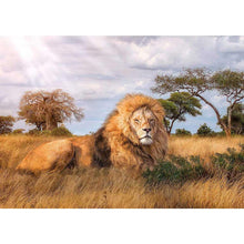 Charger l&#39;image dans la galerie, Lion animal - diamant rond complet - 40x30cm
