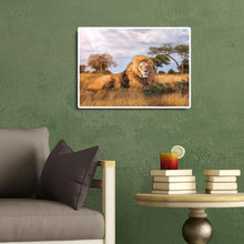 Charger l&#39;image dans la galerie, Lion animal - diamant rond complet - 40x30cm

