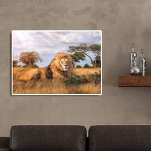 Charger l&#39;image dans la galerie, Lion animal - diamant rond complet - 40x30cm
