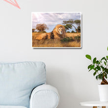 Charger l&#39;image dans la galerie, Lion animal - diamant rond complet - 40x30cm
