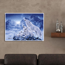 Charger l'image dans la galerie, Loups hurlant - diamant rond complet - 40x30cm
