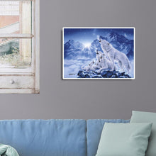 Charger l'image dans la galerie, Loups hurlant - diamant rond complet - 40x30cm
